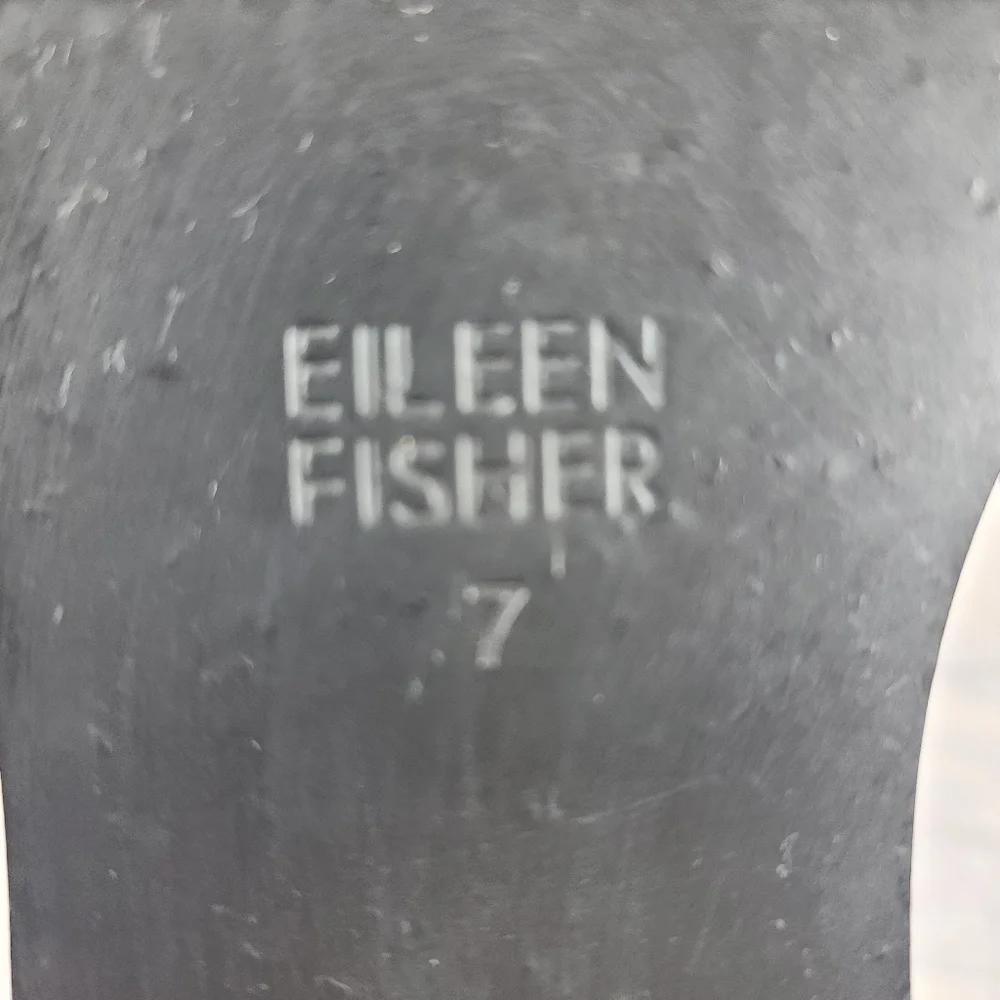 Eileen Fischer Women's 7 Cargo Platform Ankle Bootie Black Leather